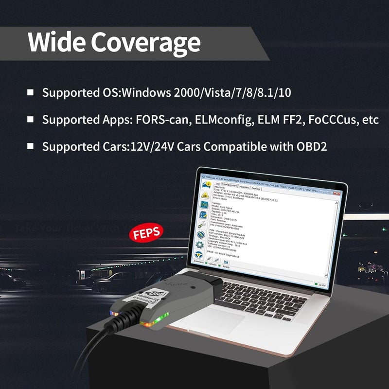 vLinker VGATE FS USB FORScan OBD2 Adapter for HS/MS-CAN Auto Switch, Wire OBD2 USB FORScan Adapter Code Readers & Scanner Diagnostic Tools - Image 5